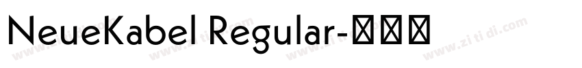 NeueKabel Regular字体转换